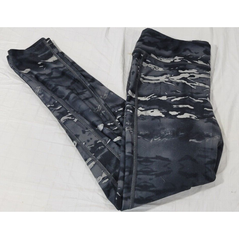 The North Face Womens Medium Gray Tones Camo Elastic Waist Athletic Leggings